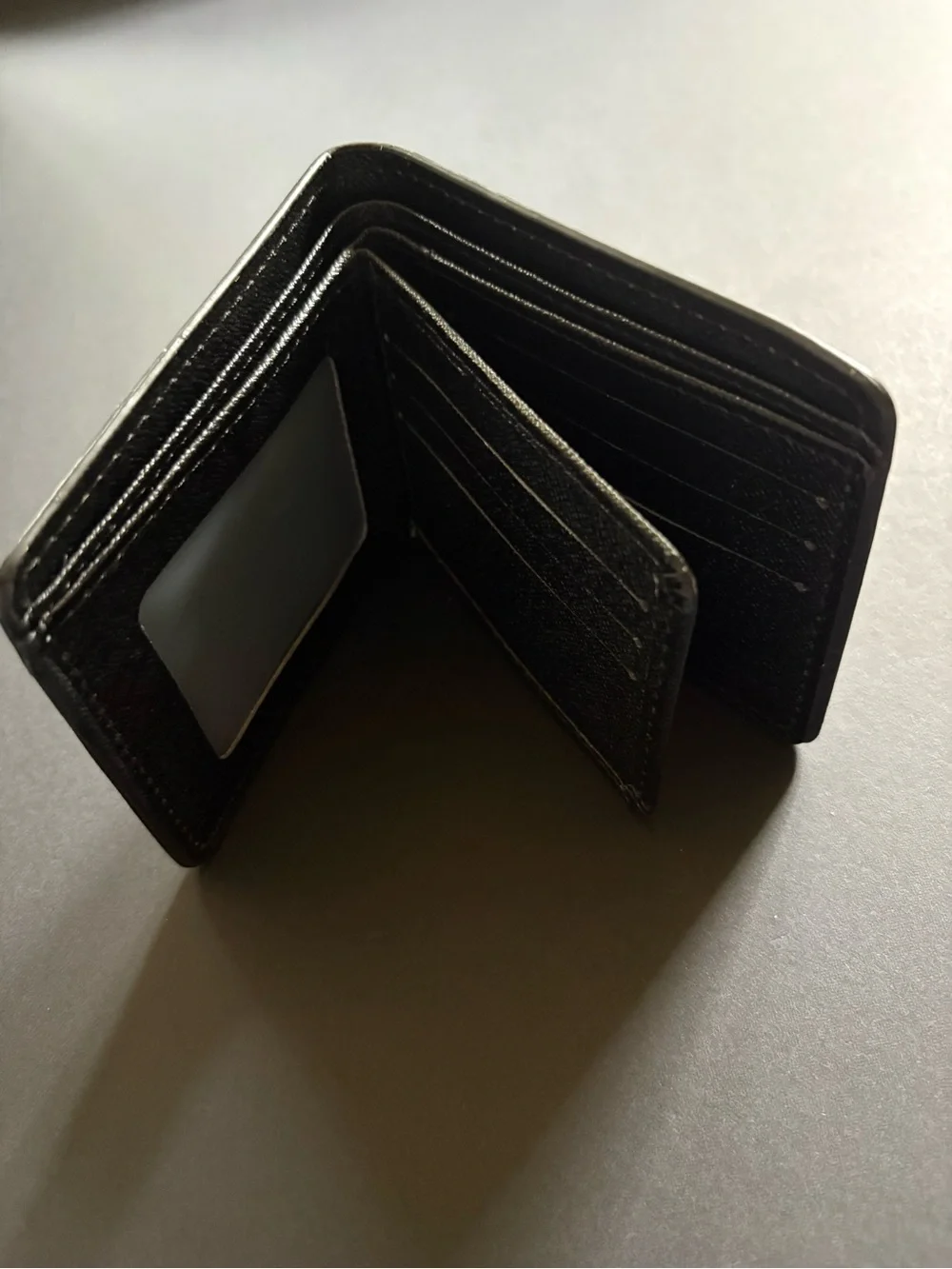 Fashion Men’s Bifold Wallet Black Gray Multi Print
